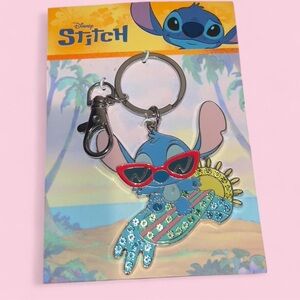 Disney Stitch Keychain with Red and Blue Shades